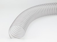 PVC ventilation hoses, very flexible, lightweight, chemical resistant industrial hoses.