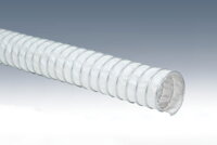Industrial flexible spiral hoses made of glass fabric, resistant to temperature up to +400°C