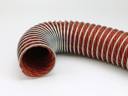 Silicone hoses resistant to high temperature and agressive chemical environment