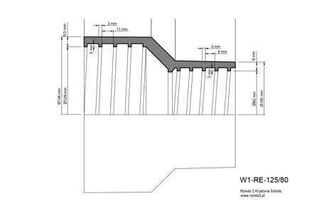 Redukce s vnitřním závitem PUR DN125/80 Redukce s vnitřním závitem PUR DN125/80
